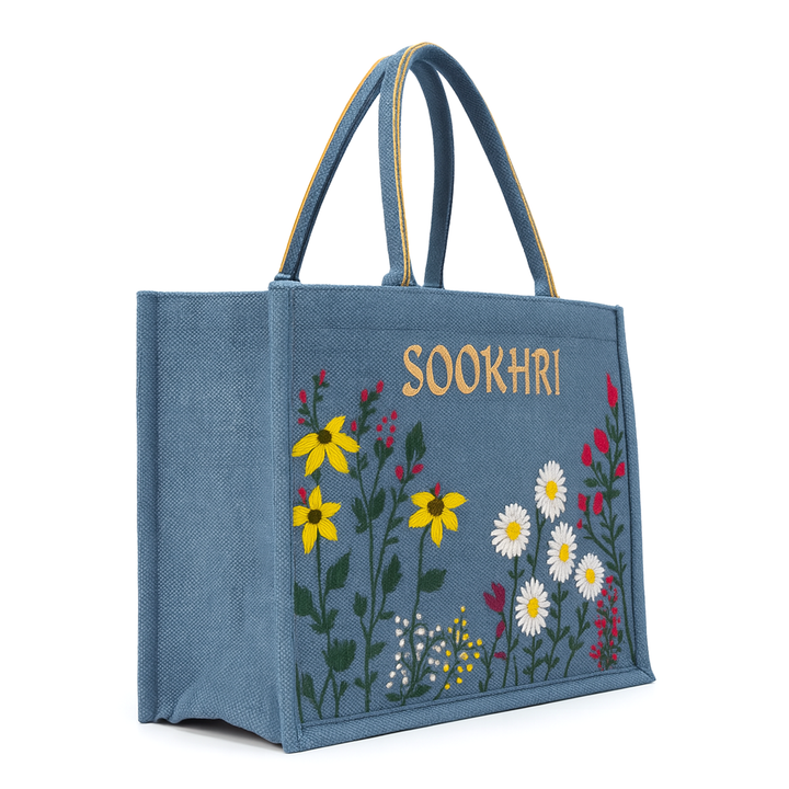 ORIGNAL SOOKHRI EMBROIDERED HANDBAGS - BLUE