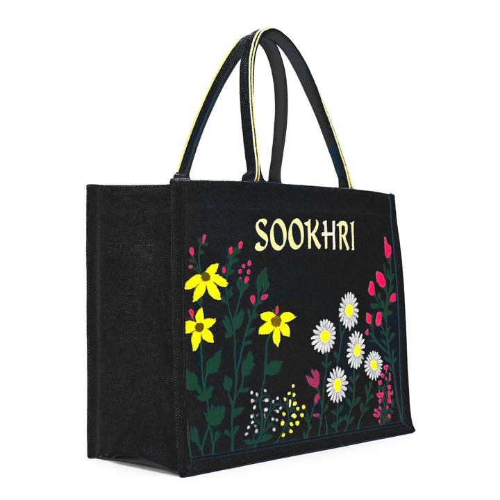 ORIGNAL SOOKHRI EMBROIDERED HANDBAGS - BLACK