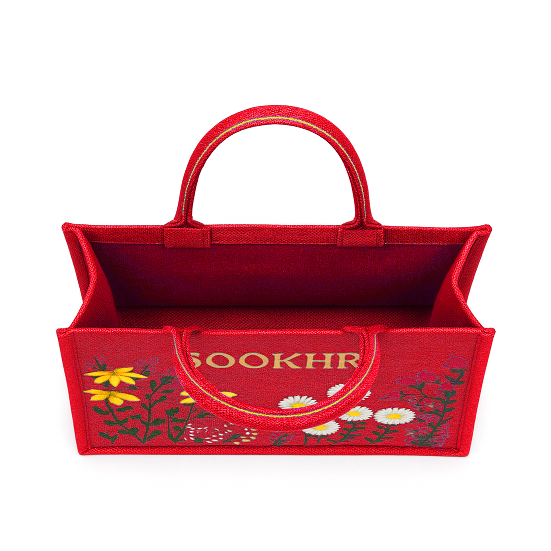 ORIGNAL SOOKHRI EMBROIDERED HANDBAGS - RED